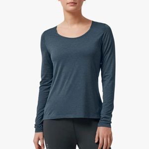 On running long sleeve performance shirt
